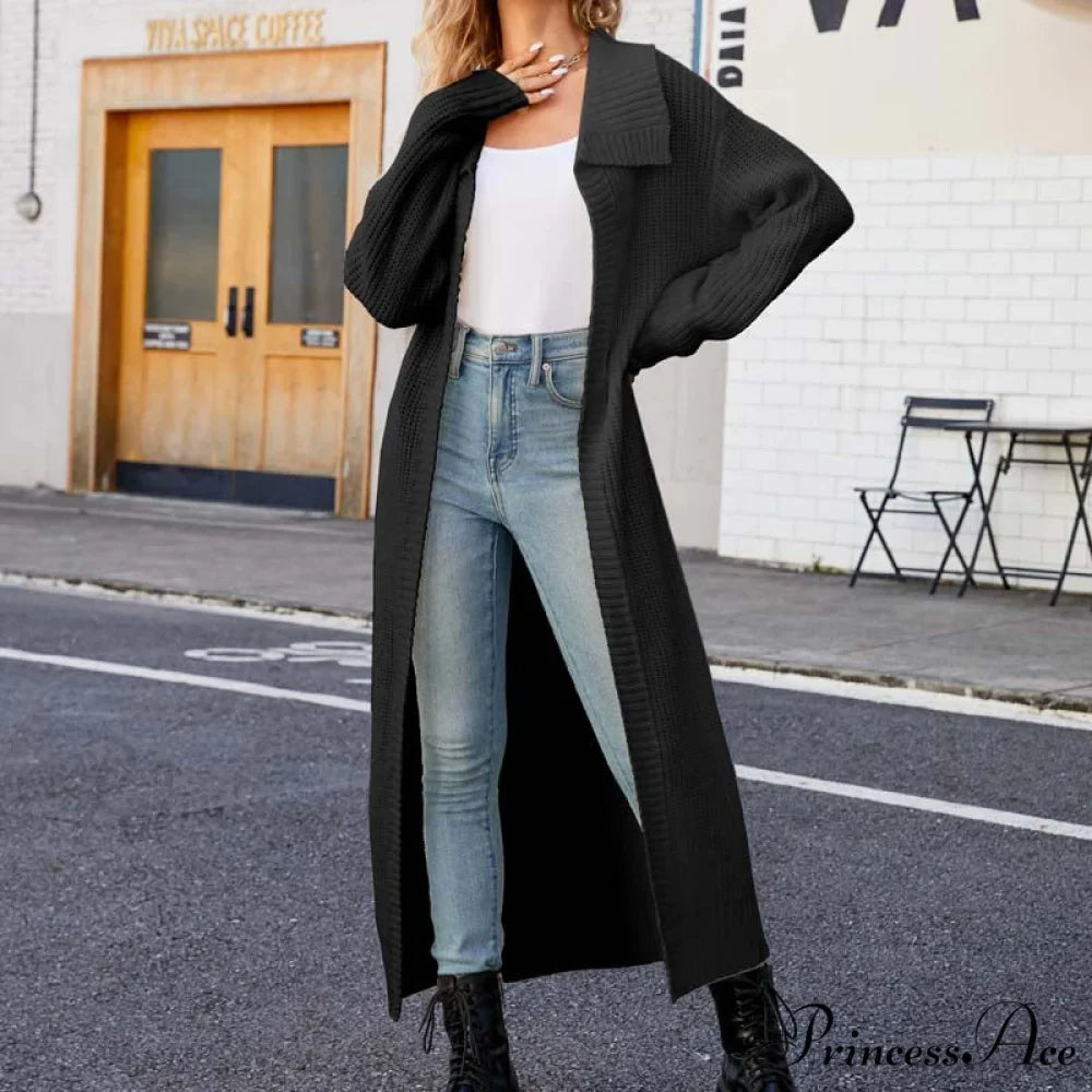 Long Colour Solid Cardigan
