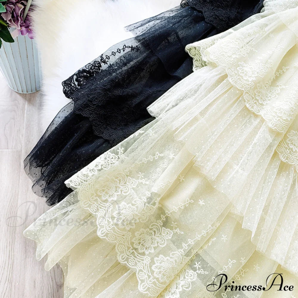 Long Elegant Fashion Lace Skirts