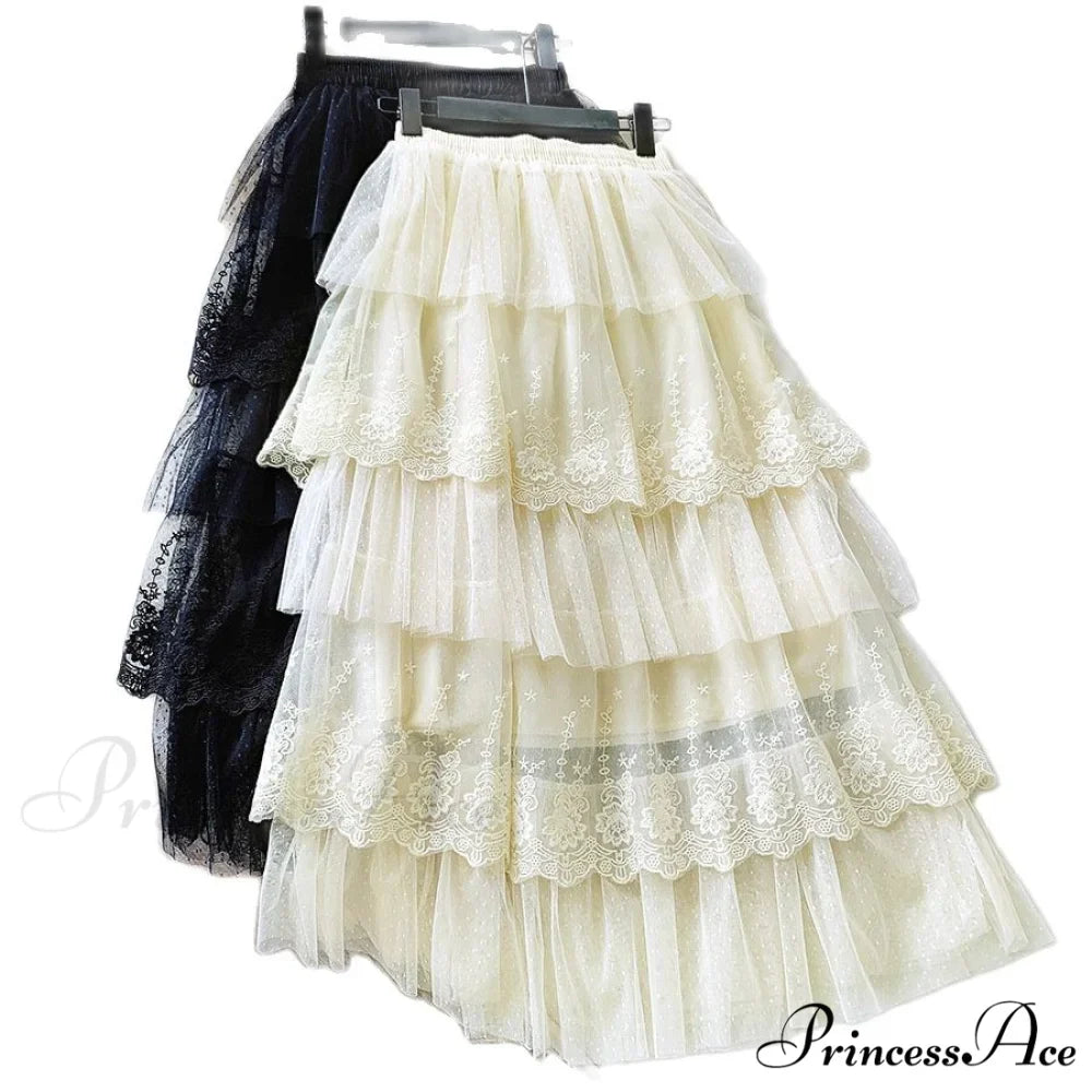 Long Elegant Fashion Lace Skirts