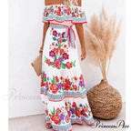 Long Floral Print Casual Elegant Party Dresses