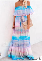 Long Floral Print Casual Elegant Party Dresses