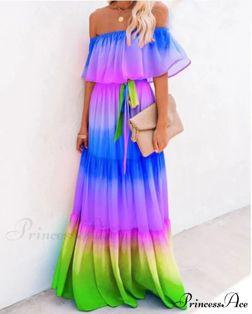 Long Floral Print Casual Elegant Party Dresses