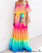 Long Floral Print Casual Elegant Party Dresses