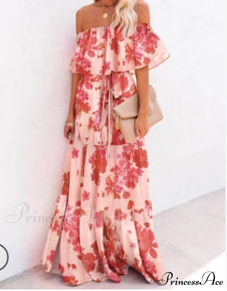Long Floral Print Casual Elegant Party Dresses