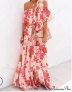 Long Floral Print Casual Elegant Party Dresses