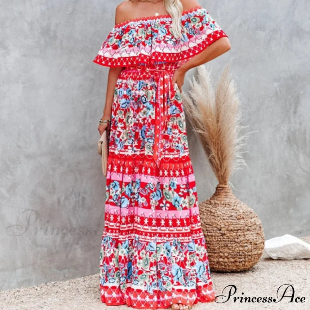 Long Floral Print Casual Elegant Party Dresses