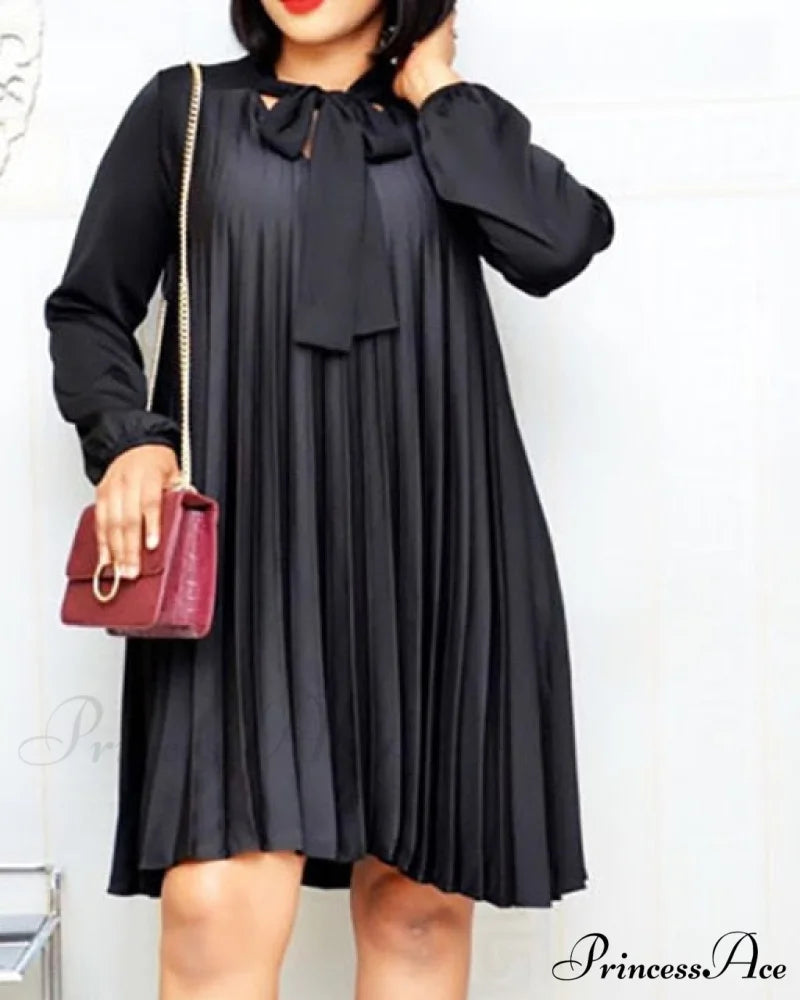 Long Lantern Sleeves Knee Length Fashion Dresses