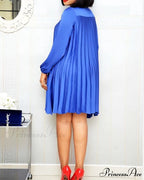 Long Lantern Sleeves Knee Length Fashion Dresses