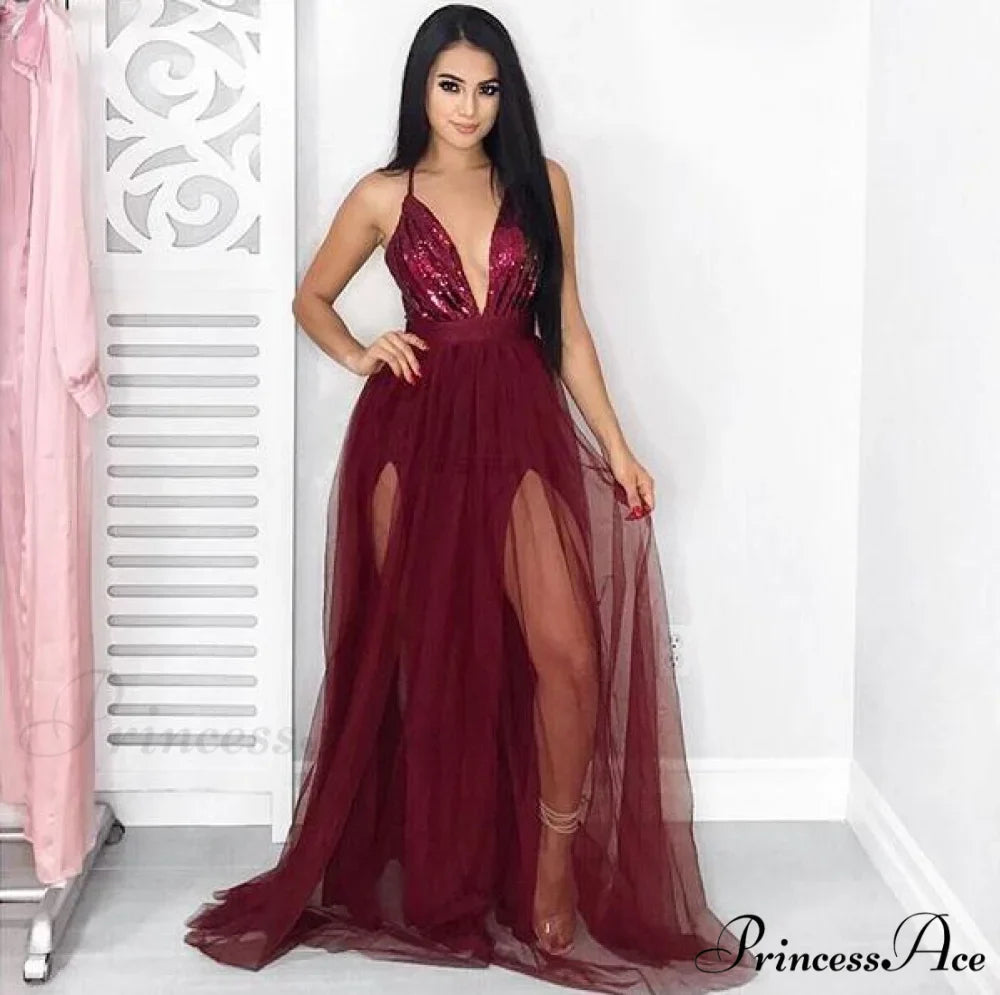 Long Maxi Cocktail Party Gown Bandage Blackless Dress