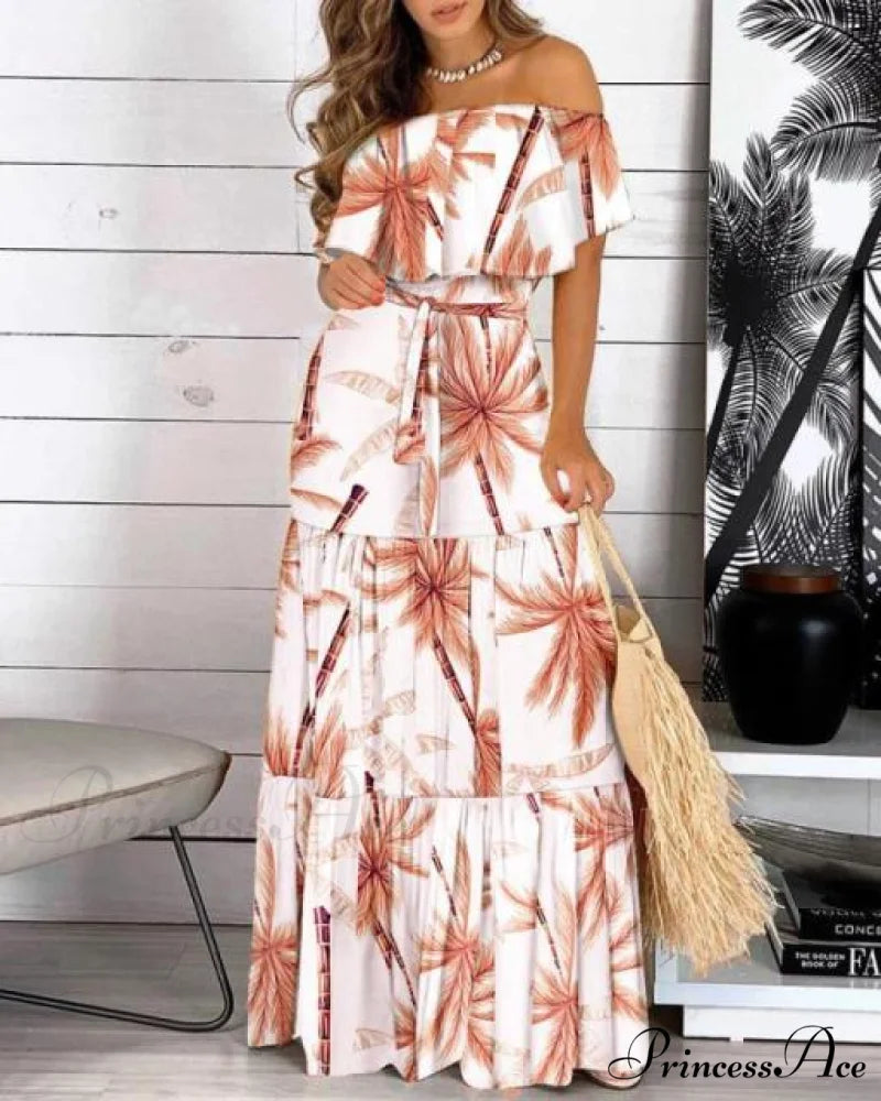 Long Ruffle Maxi Dress