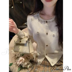 Long Sleeve Beaded Slim Cardigan