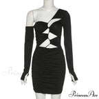 Long Sleeve Black Bodycon Party Dresses