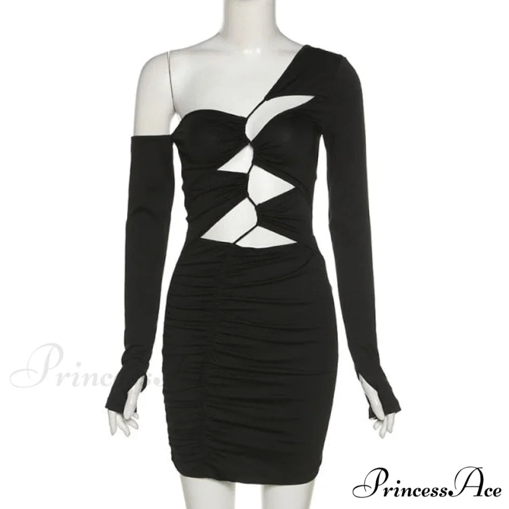 Long Sleeve Black Bodycon Party Dresses