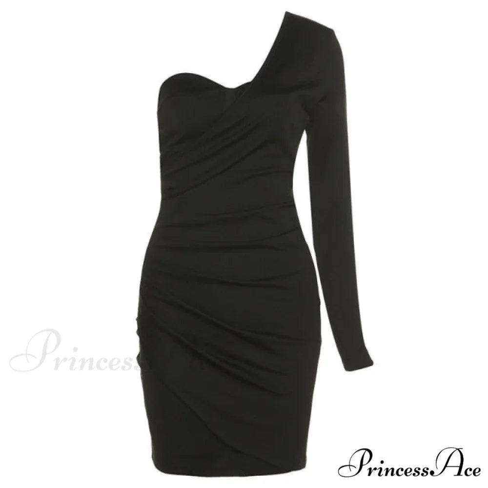 Long Sleeve Black Bodycon Party Dresses
