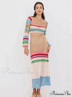 Long Sleeve Commute Robe Maxi Dress