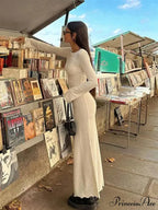 Long Sleeve Commute Robe Maxi Dress