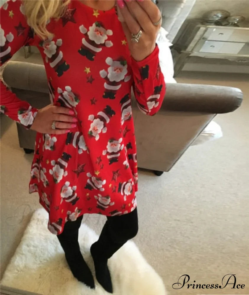 Long Sleeve Cute Christmas Dresses