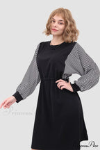 Long Sleeve Dress with Drawstring Waist