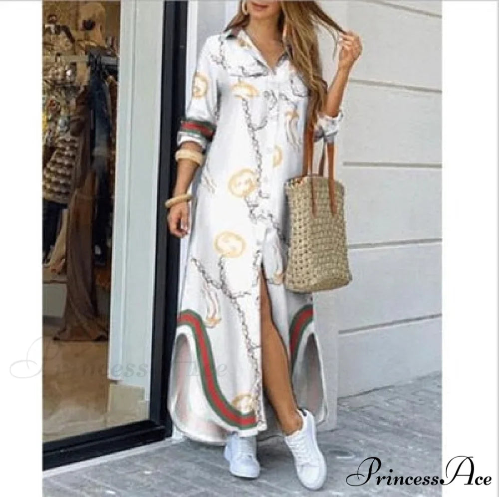 Long Sleeve Shirt Denim Long Dress