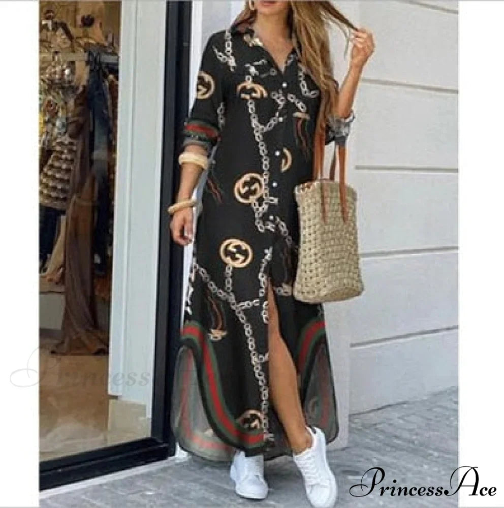 Long Sleeve Shirt Denim Long Dress