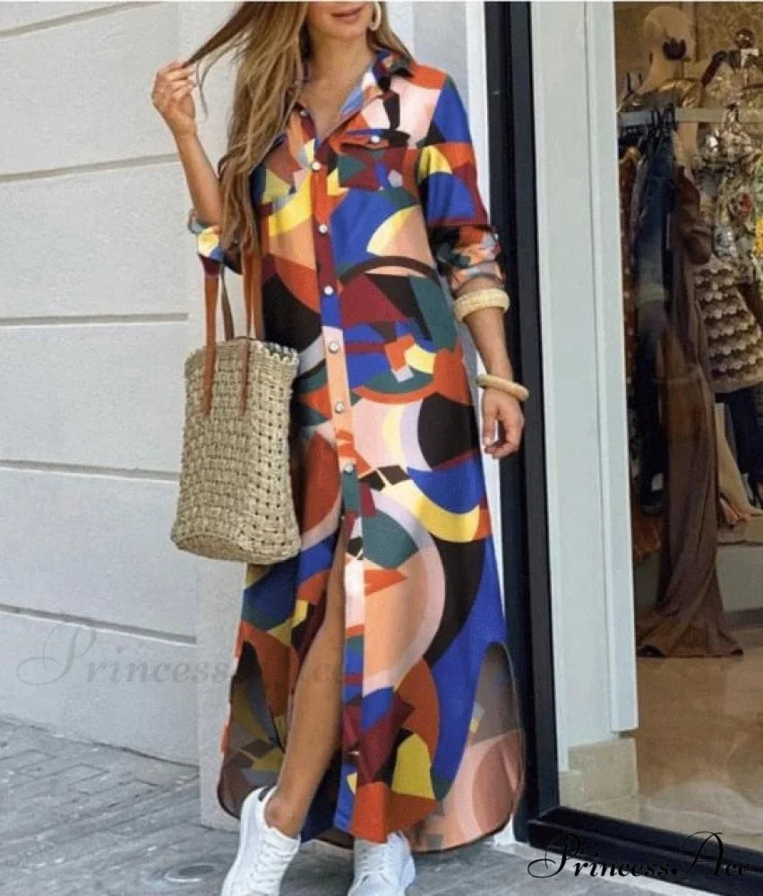 Long Sleeve Shirt Denim Long Dress