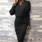 Long Sleeve Slim Fit Knee Dress