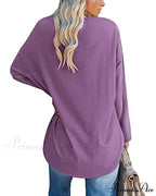 long-sleeved women's V-neck t-shirt
