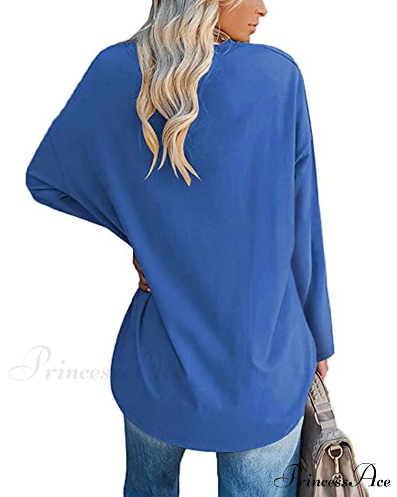 long-sleeved women's V-neck t-shirt