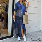 Long Sleeves Shirt Casual Plaid Vestidos Dress
