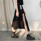 Long Solid Simple All Match High Waist Casual Comfortable Vintage Skirt