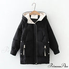Long Warm Padded Parka Plus Size Coat