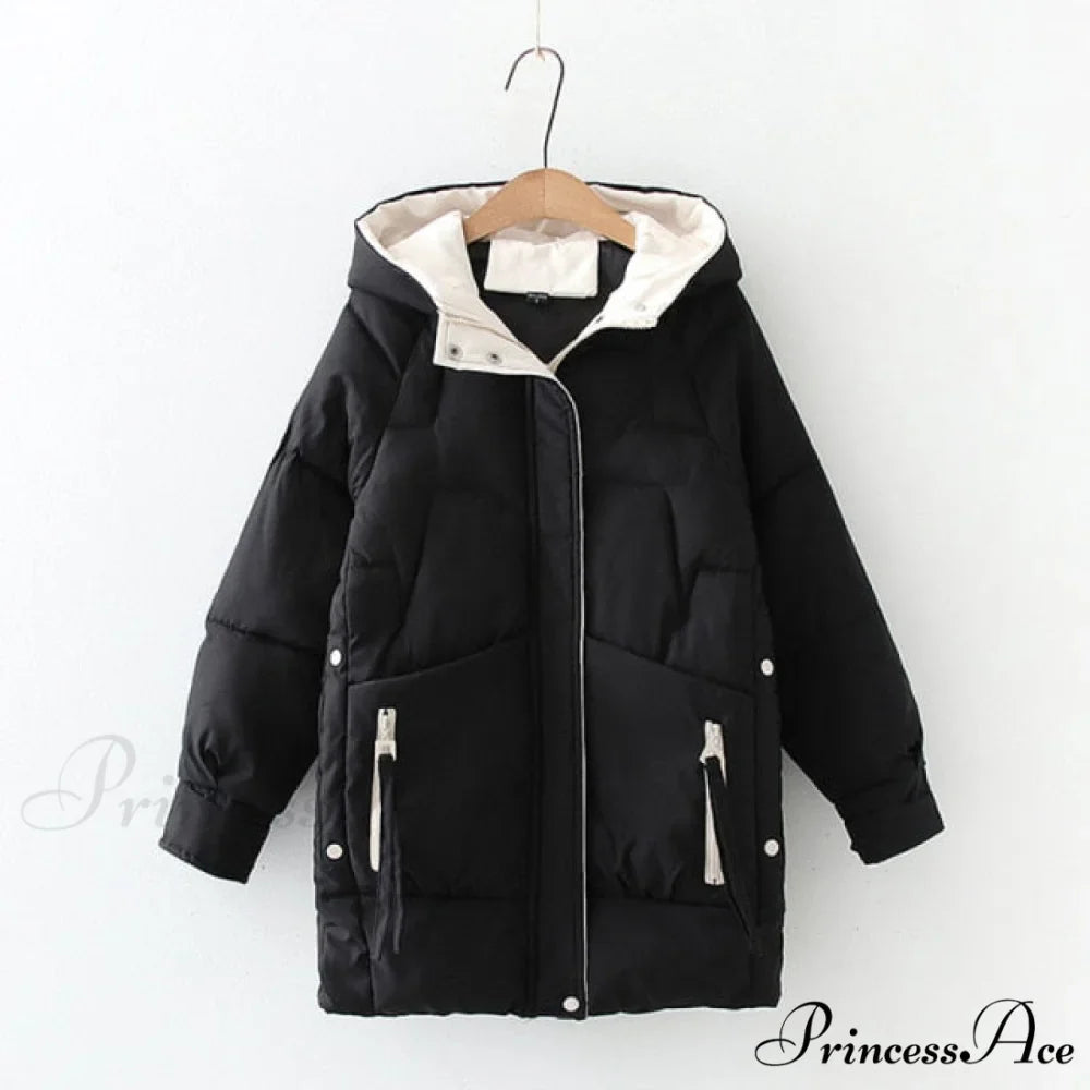 Long Warm Padded Parka Plus Size Coat