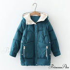 Long Warm Padded Parka Plus Size Coat