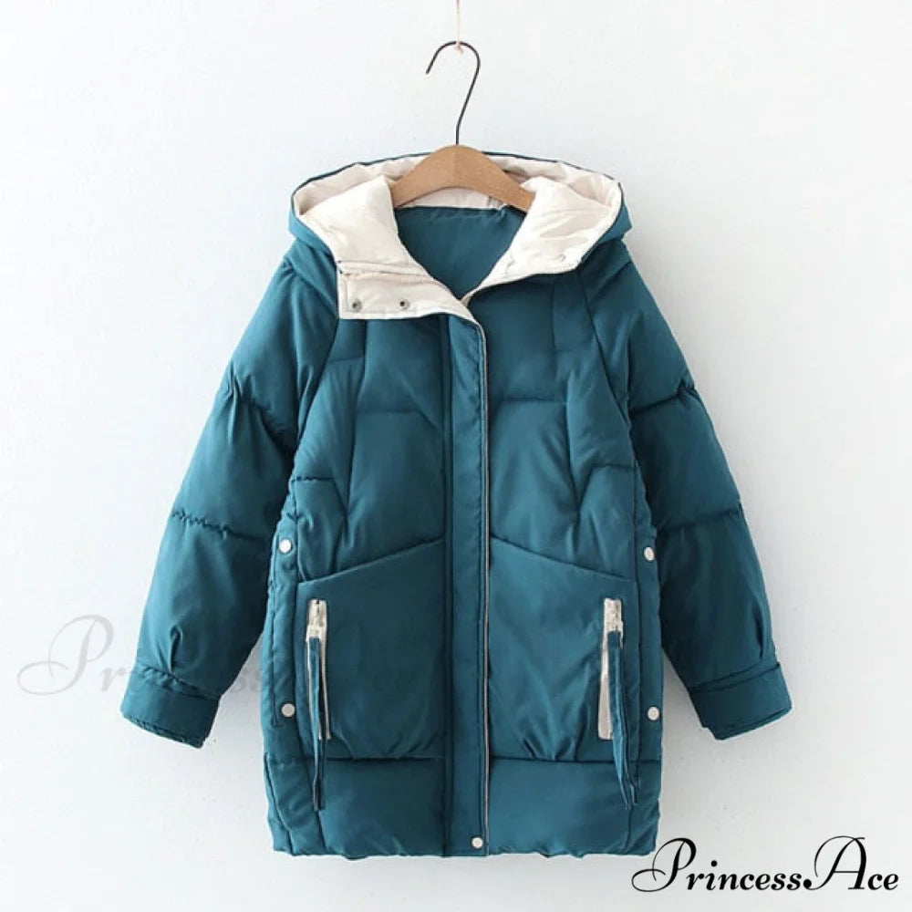 Long Warm Padded Parka Plus Size Coat