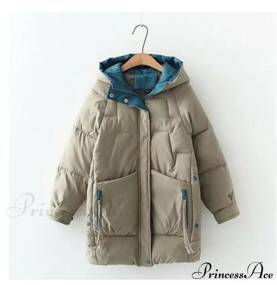 Long Warm Padded Parka Plus Size Coat