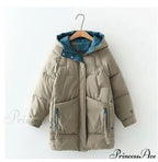 Long Warm Padded Parka Plus Size Coat