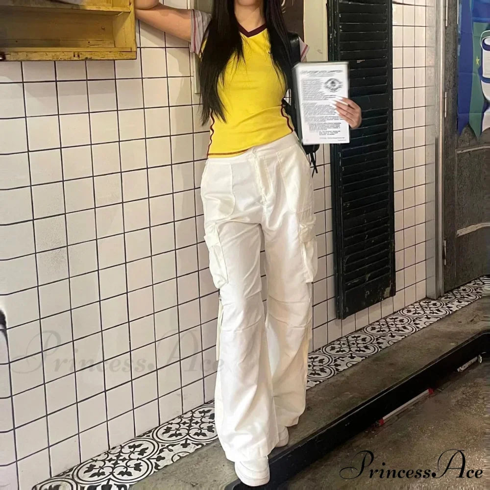 Loose Cargo Cinch Wide Leg Trousers