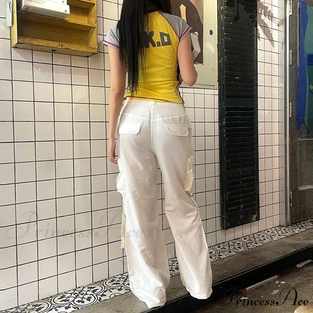 Loose Cargo Cinch Wide Leg Trousers