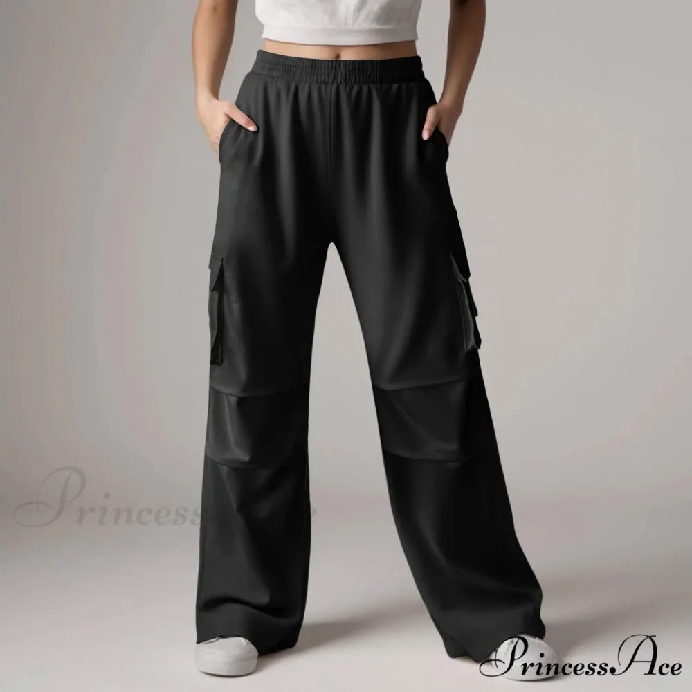 Loose Cargo Sweatpants with Pockets Trousers