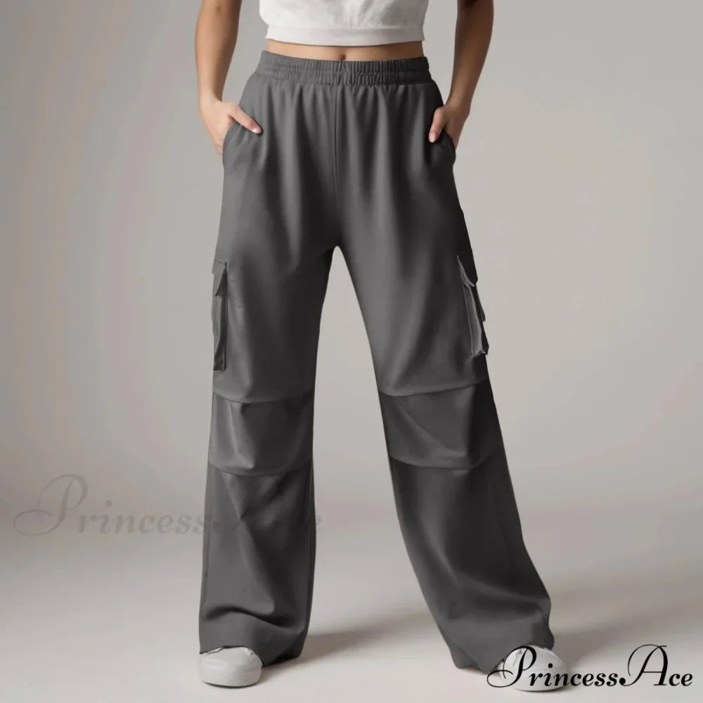 Loose Cargo Sweatpants with Pockets Trousers