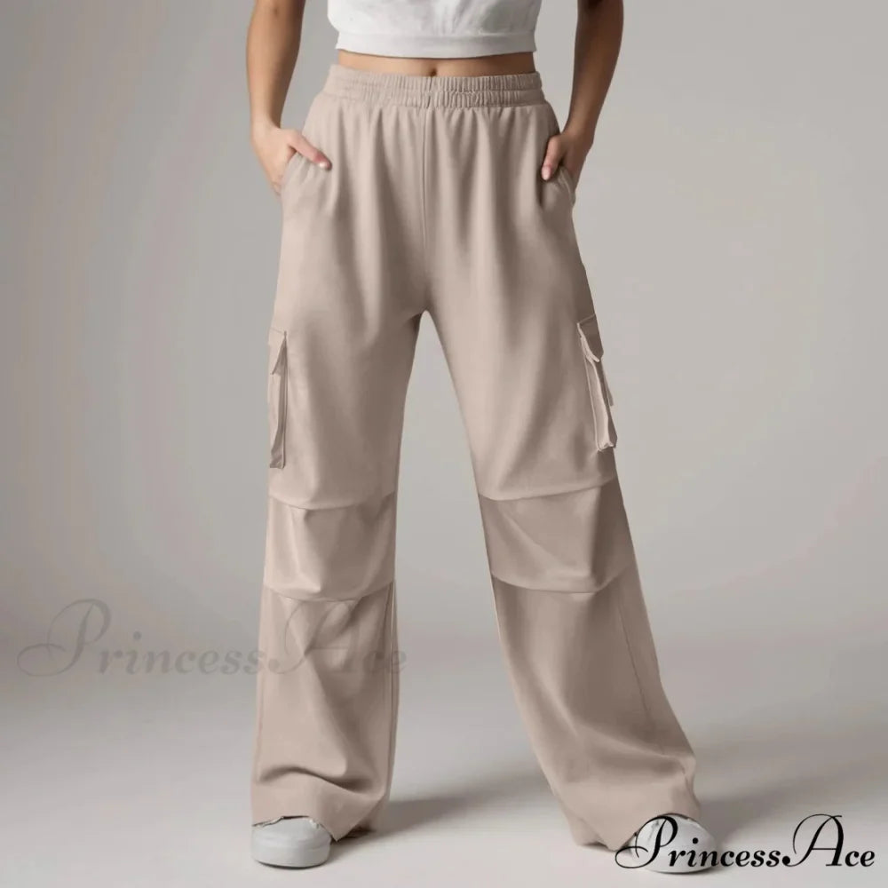 Loose Cargo Sweatpants with Pockets Trousers