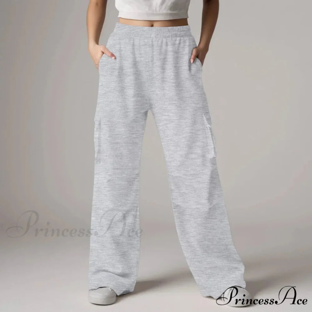 Loose Cargo Sweatpants with Pockets Trousers