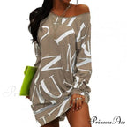 Loose Casual Streetwear Long Sleeve O Neck Dress