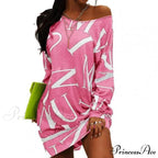 Loose Casual Streetwear Long Sleeve O Neck Dress