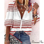 Loose Colorful Print Large Size Blouses