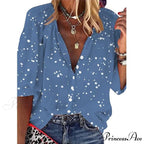 Loose Colorful Print Large Size Blouses