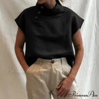 Loose Cotton Ivory Top Warm-weather Top