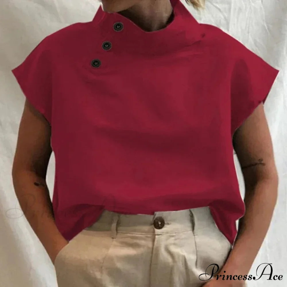 Loose Cotton Ivory Top Warm-weather Top