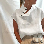 Loose Cotton Ivory Top Warm-weather Top
