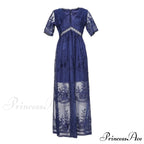 Loose Embroidery White Lace long Tunic Beach Dress